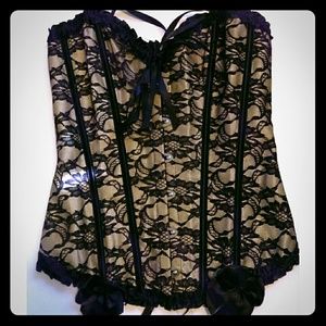 Black lacy corset