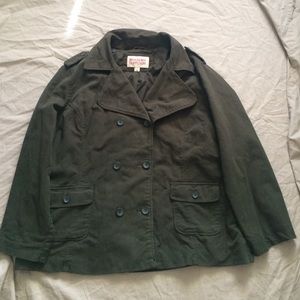 Military green coat