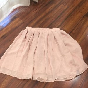 Light blush color flow skirt