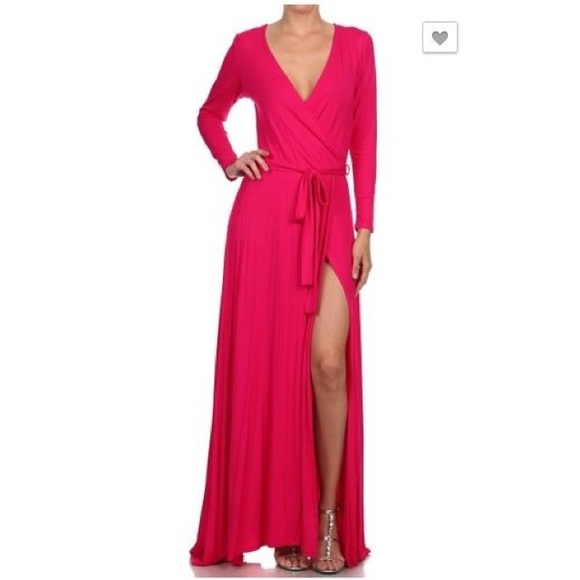 satin wrap belted maxi dress Women's Satin Belted Maxi Dress - Champagne - US 2 - Saffron