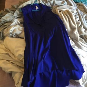 Royal blue high low dress