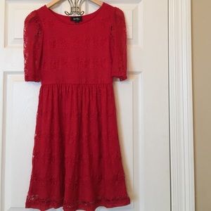 brand: By and By//Red lace dress, very cute!
