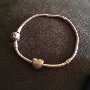 Big smooth heart pandora charm
