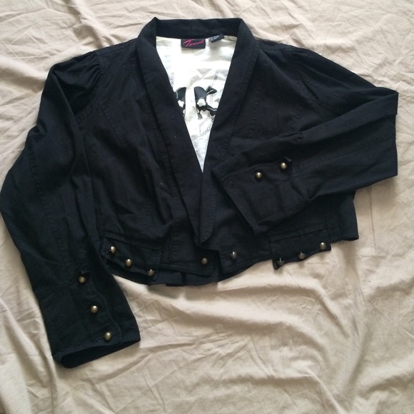 Steampunk styled cropped jacket