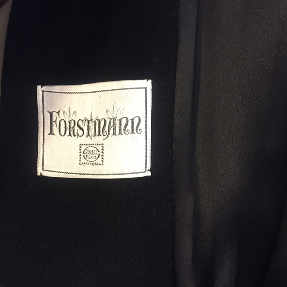 Steven Forstmann vintage wool coat w/fur trim M/L - Picture 3 of 3