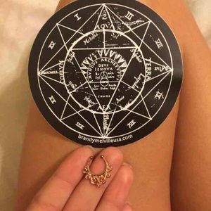 Faux septum & Brandy sticker