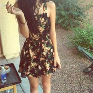 floral overall dress