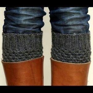 Gray boot cuffs