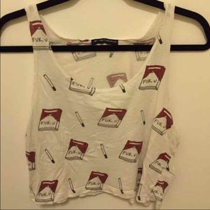 Brandy Melville Fuk U tank