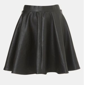 Topshop Faux Leather Skater Andie Skirt