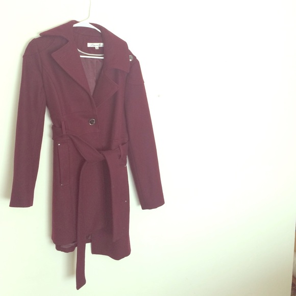 Plum purple trench coat