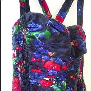 Anthropologie HD Paris floral corduroy dress