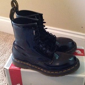 Black patented doc martens