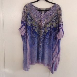 Embellished short-sleeved top