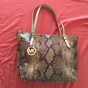 Michael kors leather tote