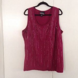 Embellished sleeveless blouse