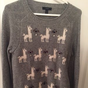 J.crew wool llama sweater