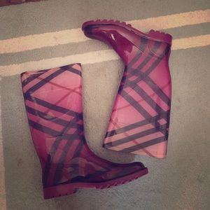 Burberry rain boots