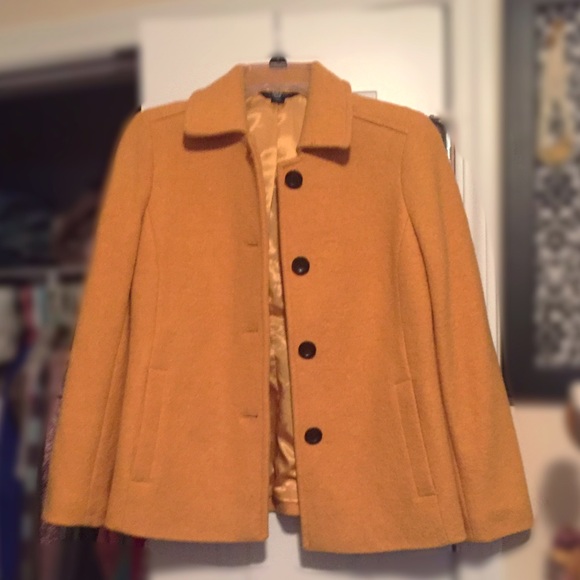 ❤️FINAL❤️Gold/Mustard Lands End Peacoat