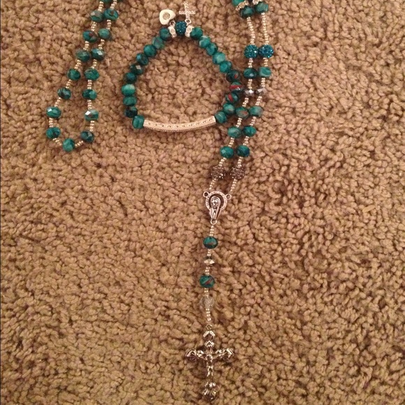 Rosary and bracelet set