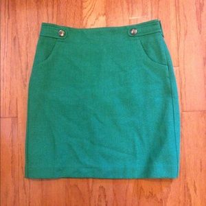 Ann Taylor wool blend green skirt