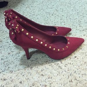 Cute studded red high heels