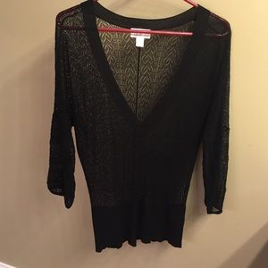 Black sheer sweater