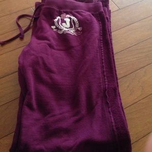 Burgundy sweat pants