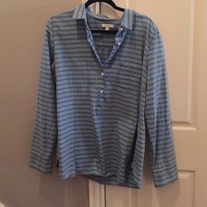 JCrew striped chambray shirt