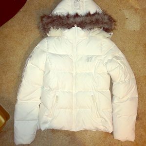 White Aeropostale Eskimo style puffer coat