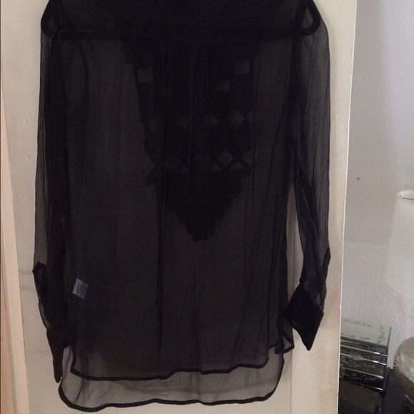 Adam black silk tunic blouse - Picture 3 of 4