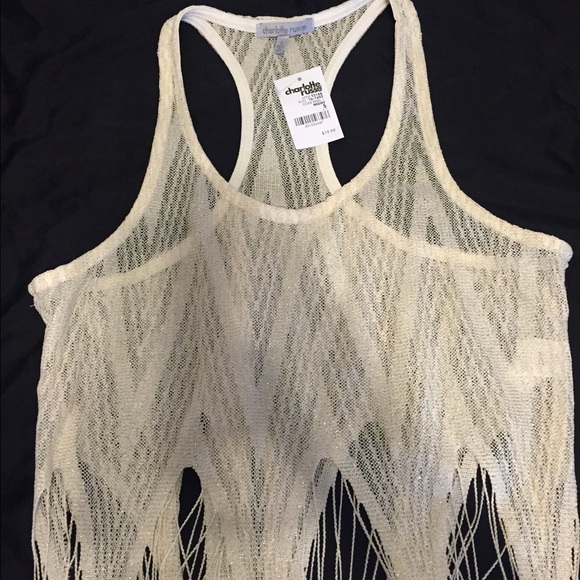 Cream sexy belly shirt - Picture 2 of 3