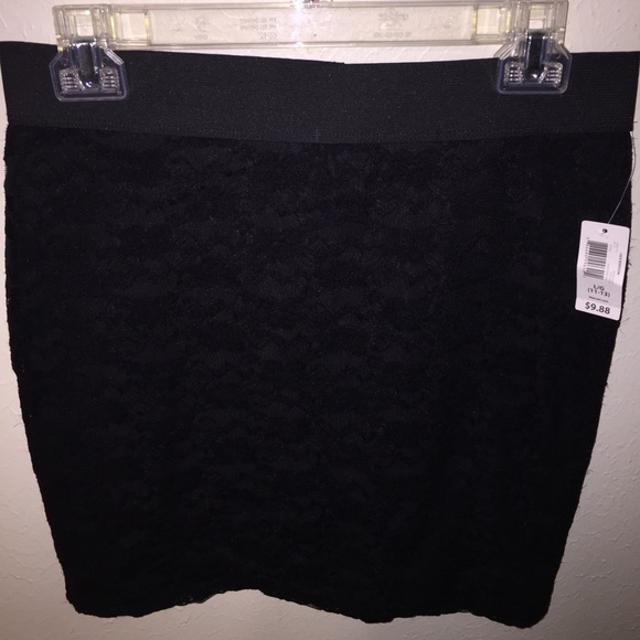 Black lace skirt