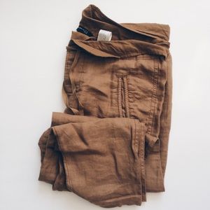 Zara khakis with folded lapel waist