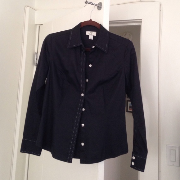Ann Taylor Loft Petite Button Down Shirt