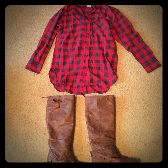 Plaid tunic