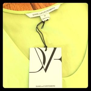 NEW w/tags DIANE VON FURSTENBERG green silk shirt.