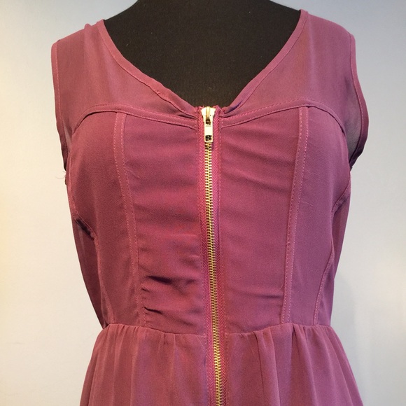 Purple high low dress - Picture 2 of 3