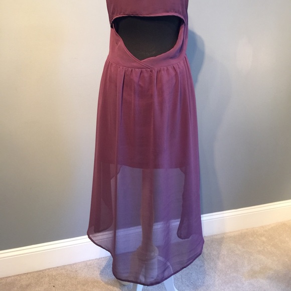Purple high low dress - Picture 3 of 3