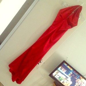 Red ball gown