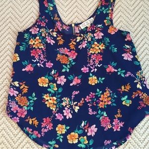 Pink Rose Floral tank top