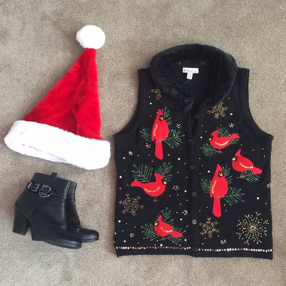 Cute Christmas Cardinals Sweater Vest!