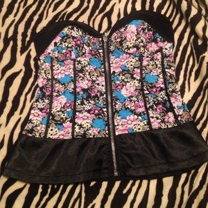 ‼️NAME UR PRICE‼️ Floral Corset with zipper