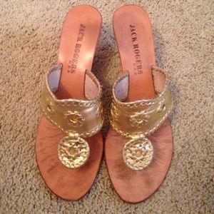 Gold Jack Roger Wedges
