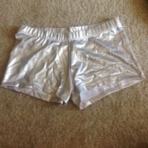 • SILVER BOOTY SHORTS •