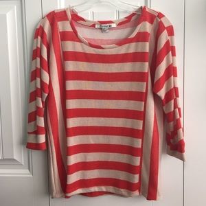 Striped 3/4 Sleeve Shirt