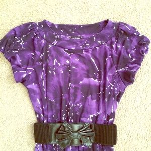 Daisy Fuentes purple marbled dress