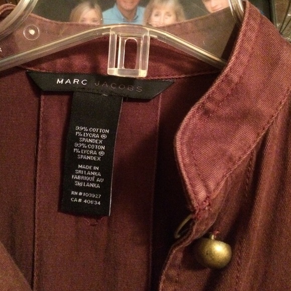 Marc Jacobs Military Jacket in Maroon size 2 - Picture 2 of 3