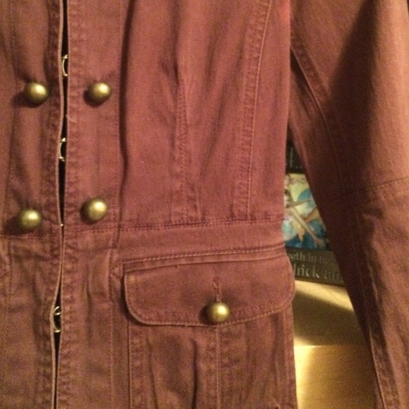 Marc Jacobs Military Jacket in Maroon size 2 - Picture 3 of 3