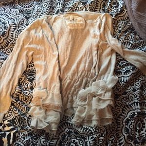 Ruffled cardigan